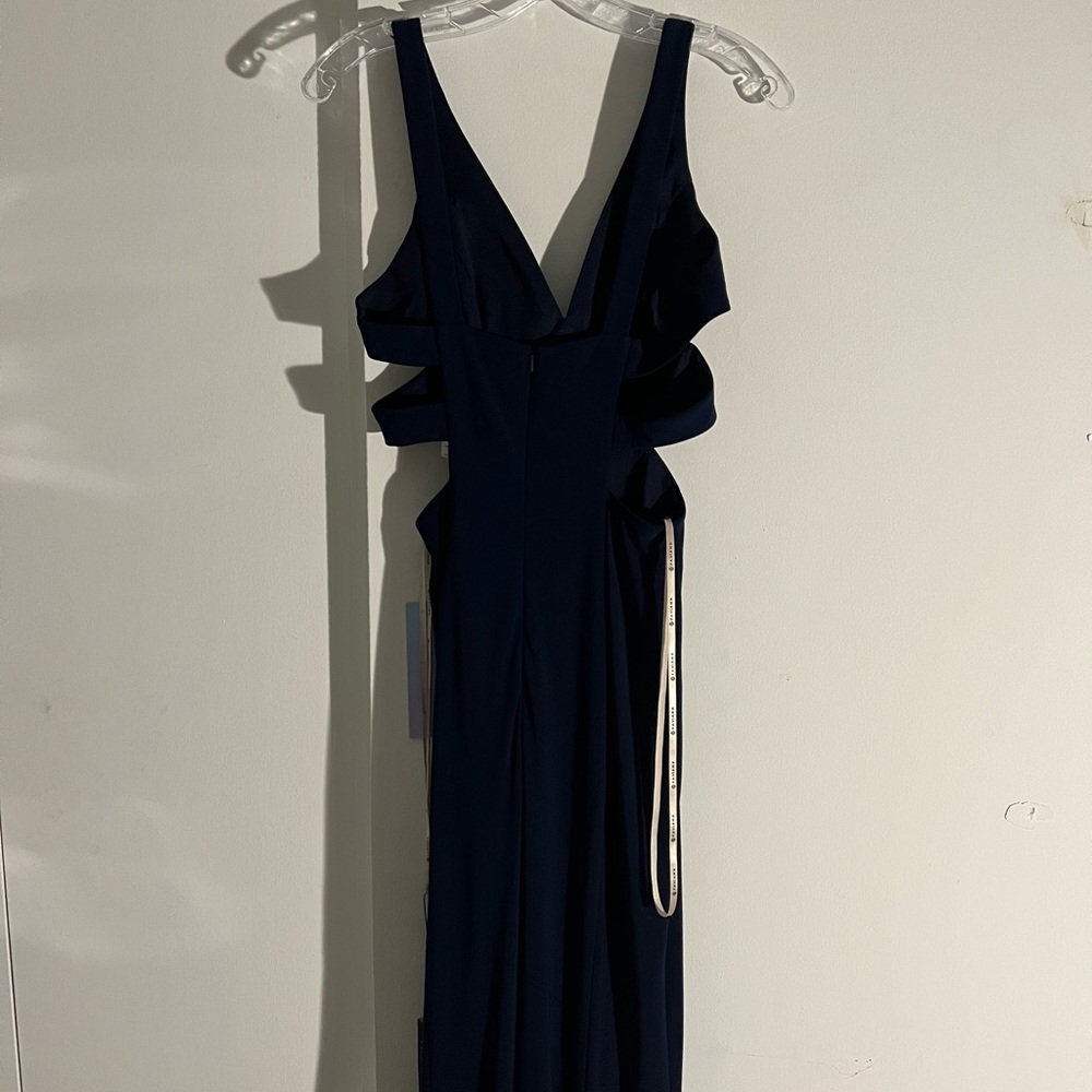 Long Faviana V-Neck Evening Dress, FA-7541